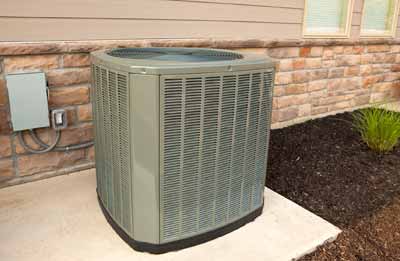 air conditioning unit outside a house