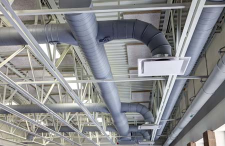 air conditioning ducts in a building