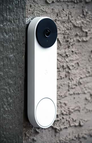 door bell camera used as security feature